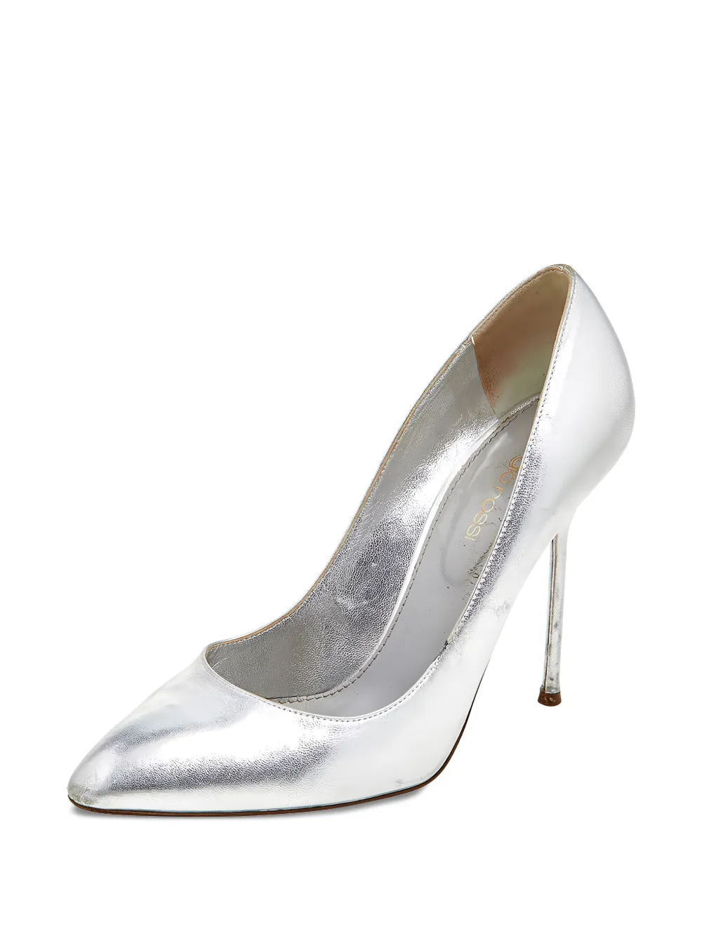 Sergio Rossi Vintage pre-owned 105mm metallic pointed-toe pumps | Image 2