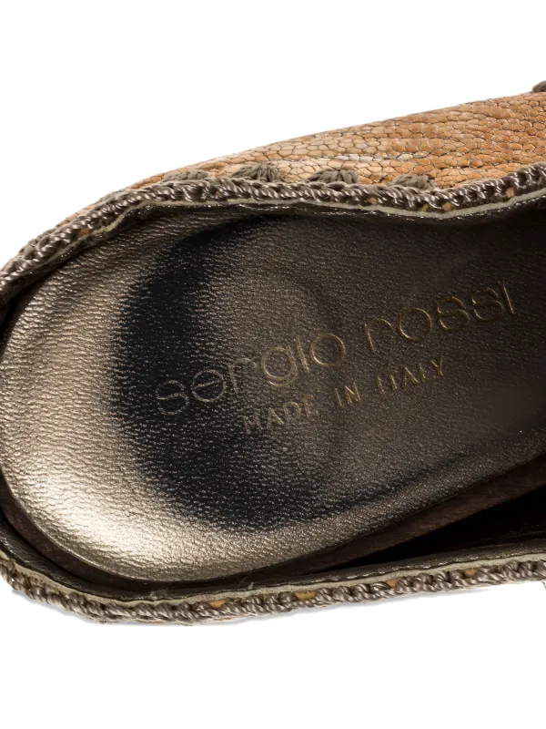 Sergio Rossi Vintage デコラティブヒール ミュール | ニュートラル