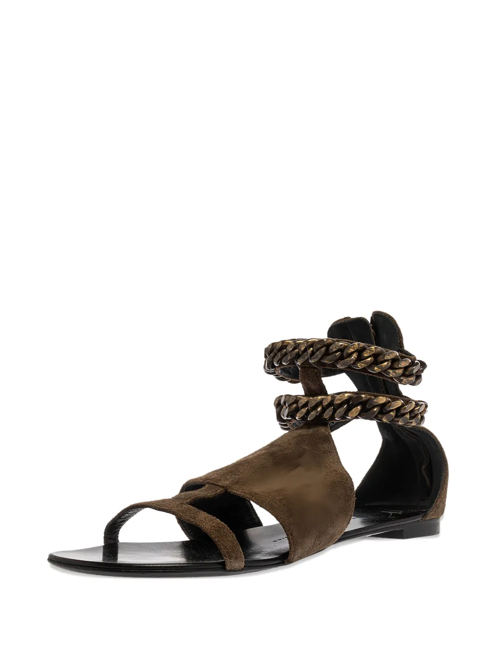 Giuseppe Zanotti Vintage Sandalen met gevlochten bandje - Groen