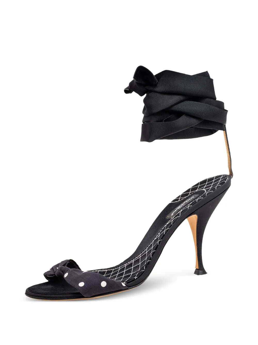 Dolce & Gabbana Pre-Owned 100mm polka-dot knotted sandals | Image 2