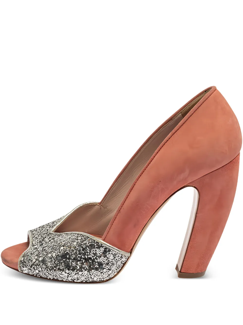 Miu Miu Pre-Owned 105mm glitter-detailing pumps | Pink | Image 1