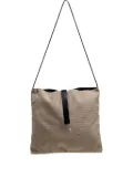 Christian Dior Pre-Owned Oblique-canvas mesh-panel shoulder bag - Neutrals