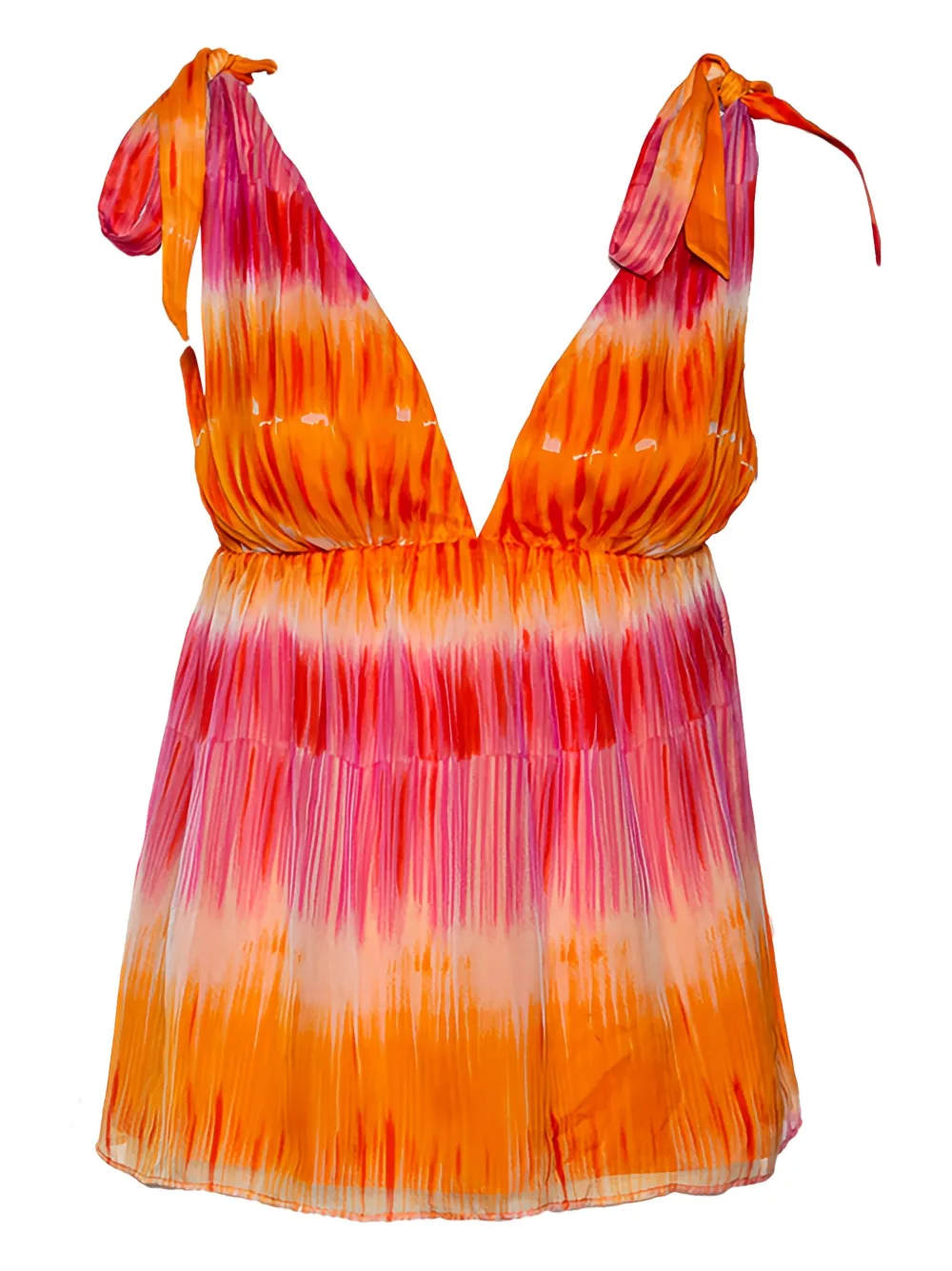 alice + olivia pre-owned silk top | Orange | Image 1