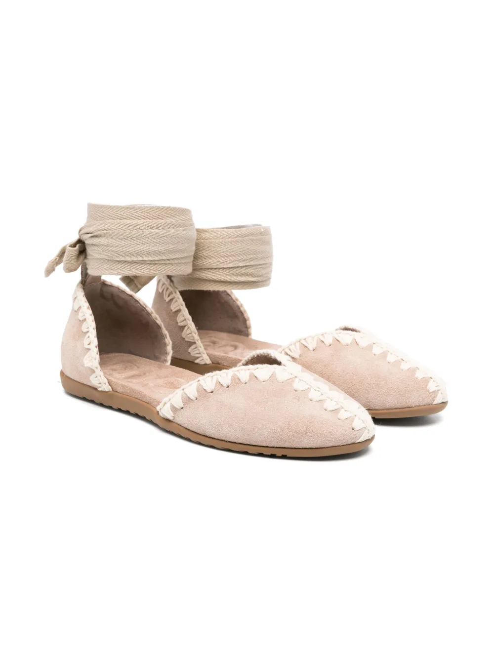 Mou Kids Ballerina's met afwerking Beige
