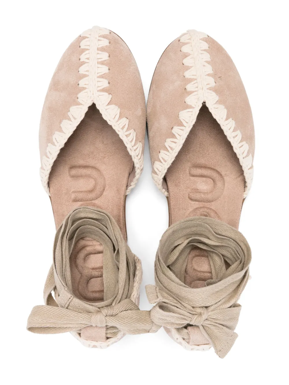 Mou Kids Ballerina's met afwerking Beige