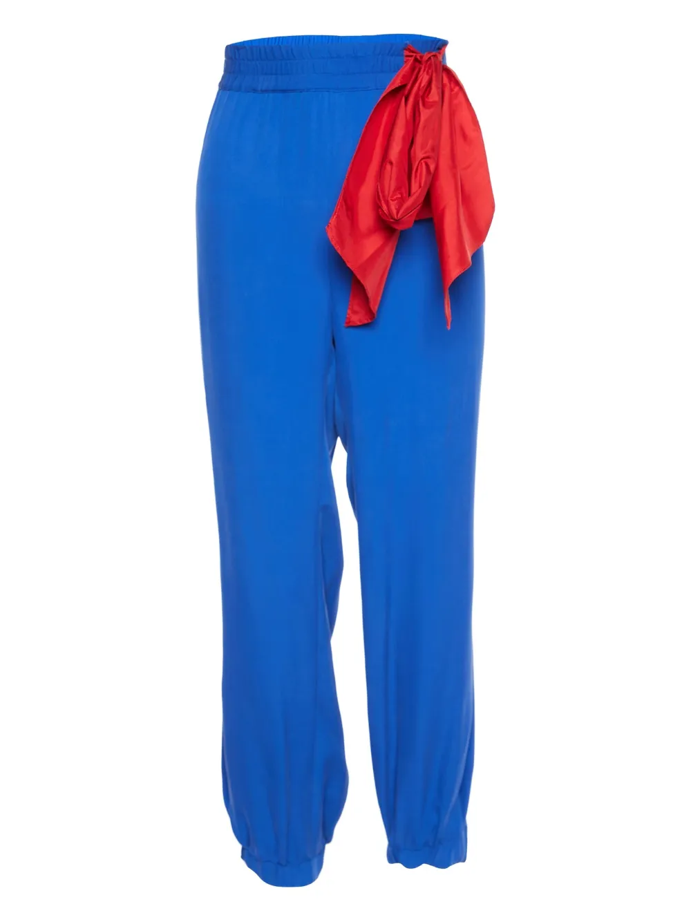 Valentino Pre-Owned tie-detail trousers | Blue | Image 1