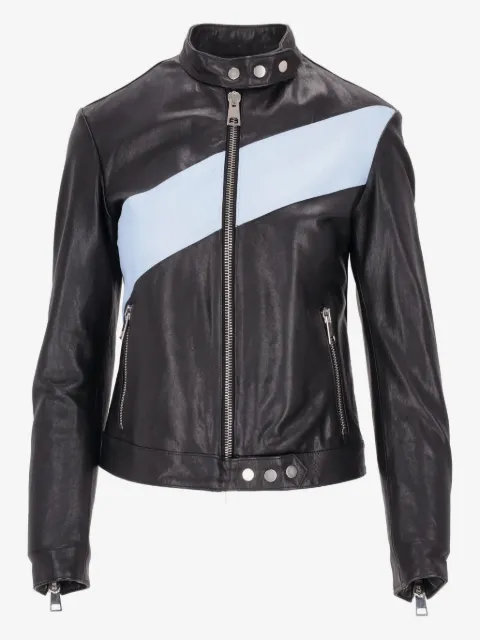 LA ROSE chamarra biker con diseño color block
