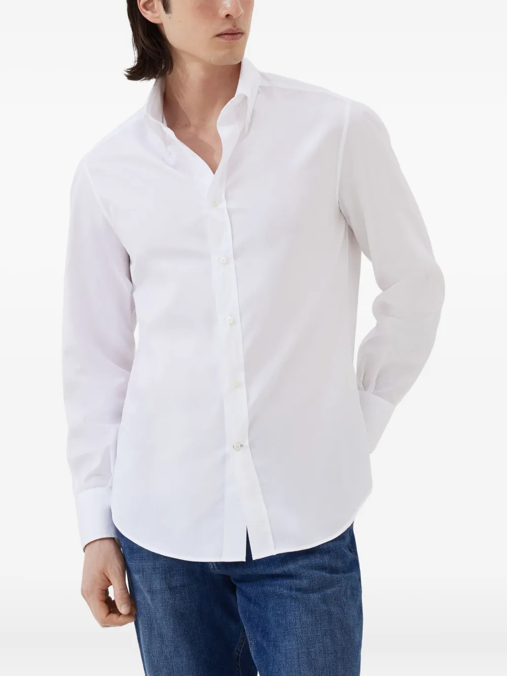 Brunello Cucinelli Katoenen overhemd Wit