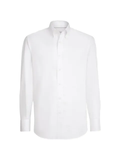 Brunello Cucinelli twill shirt with button-down collar