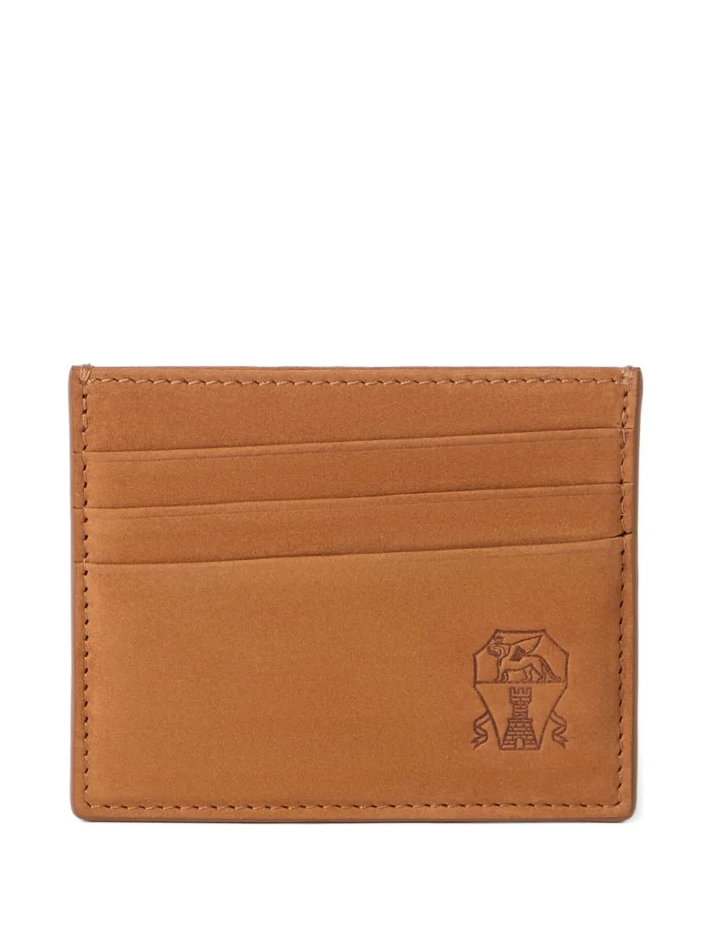 Brunello Cucinelli Pasjeshouder met logo-reliëf Bruin