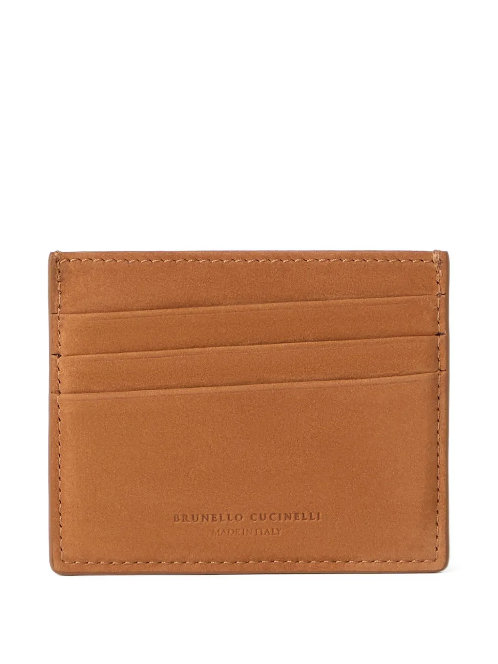 Brunello Cucinelli Pasjeshouder met logo-reliëf Bruin