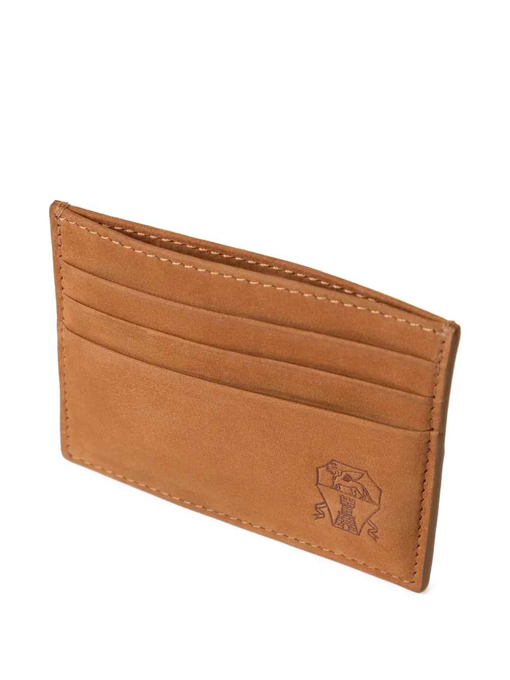 Brunello Cucinelli Pasjeshouder met logo-reliëf Bruin