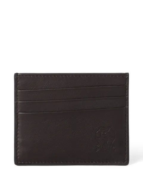 Brunello Cucinelli embossed leather cardholder