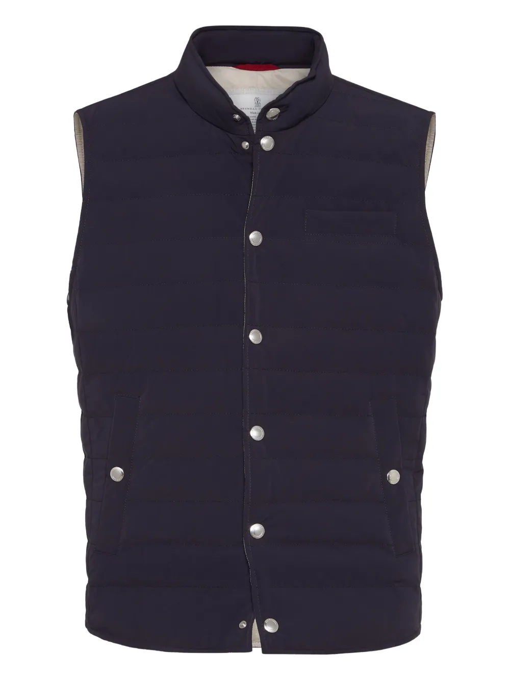Brunello Cucinelli Bodywarmer met drukknoopsluiting Blauw