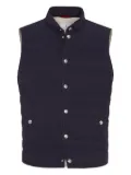 Brunello Cucinelli quilted snap-fastening gilet - Blue