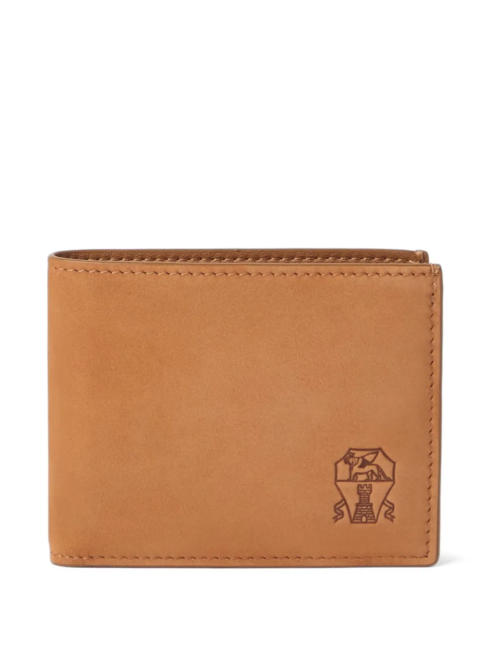 Brunello Cucinelli Portemonnee met logo-reliëf - Bruin