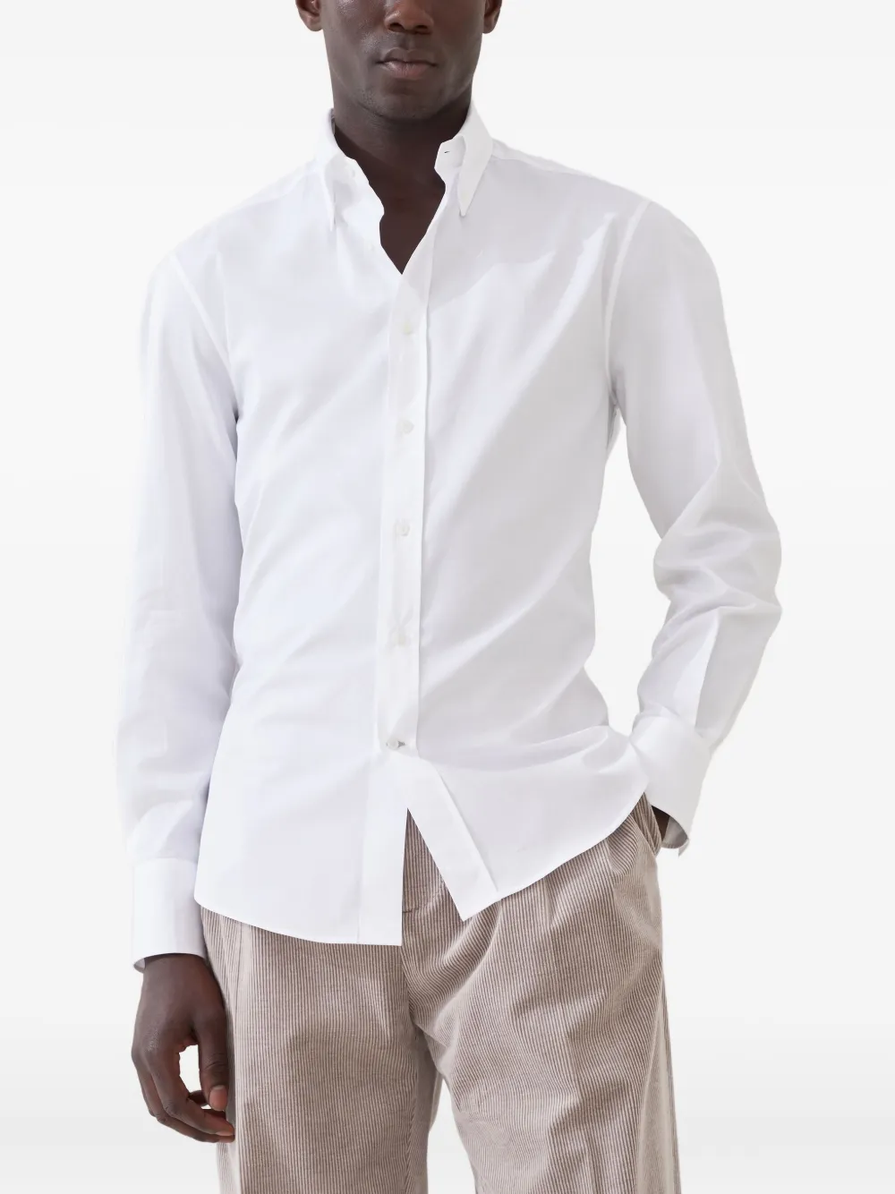 Brunello Cucinelli Katoenen overhemd Wit