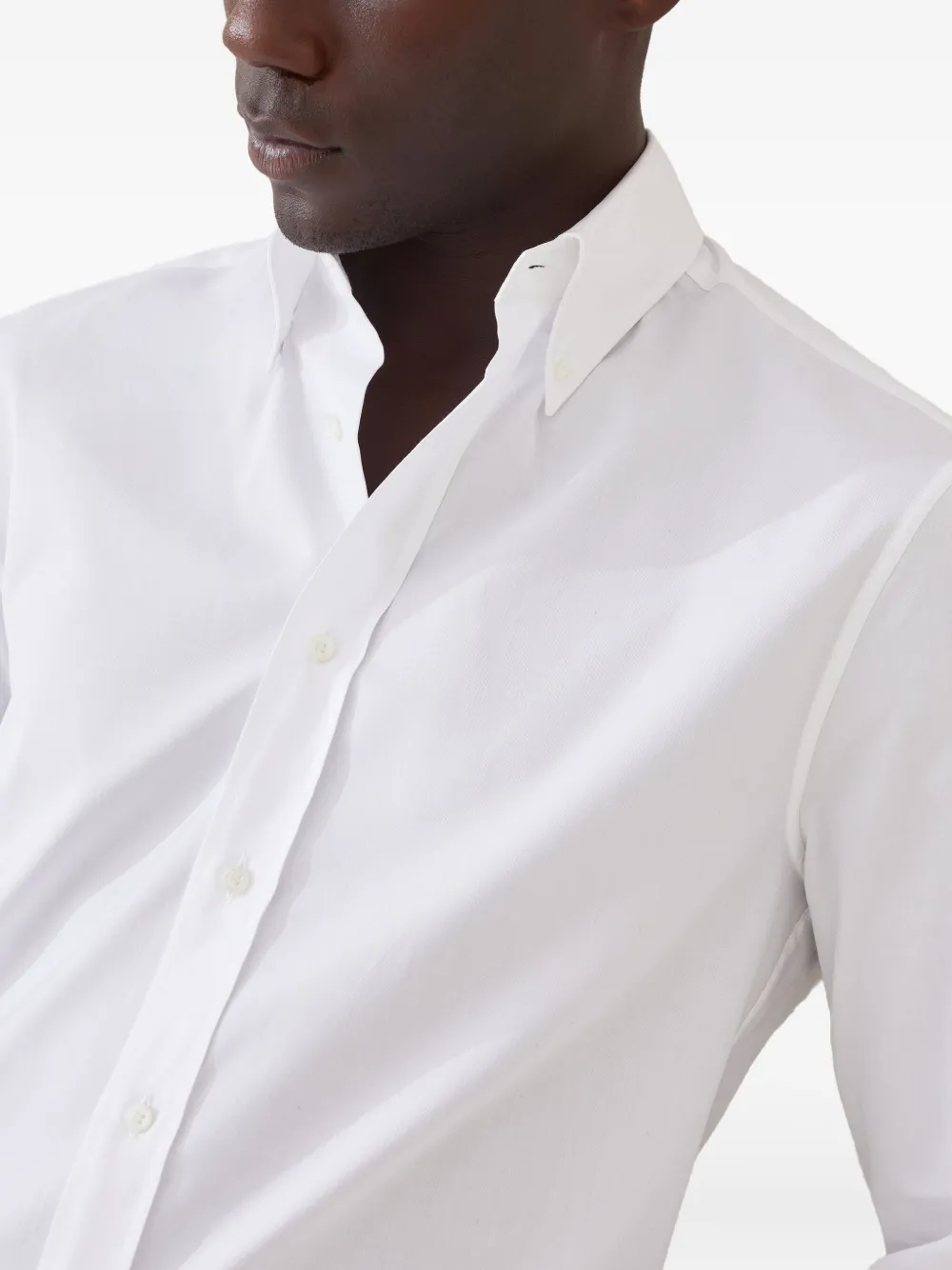 Brunello Cucinelli Katoenen overhemd Wit