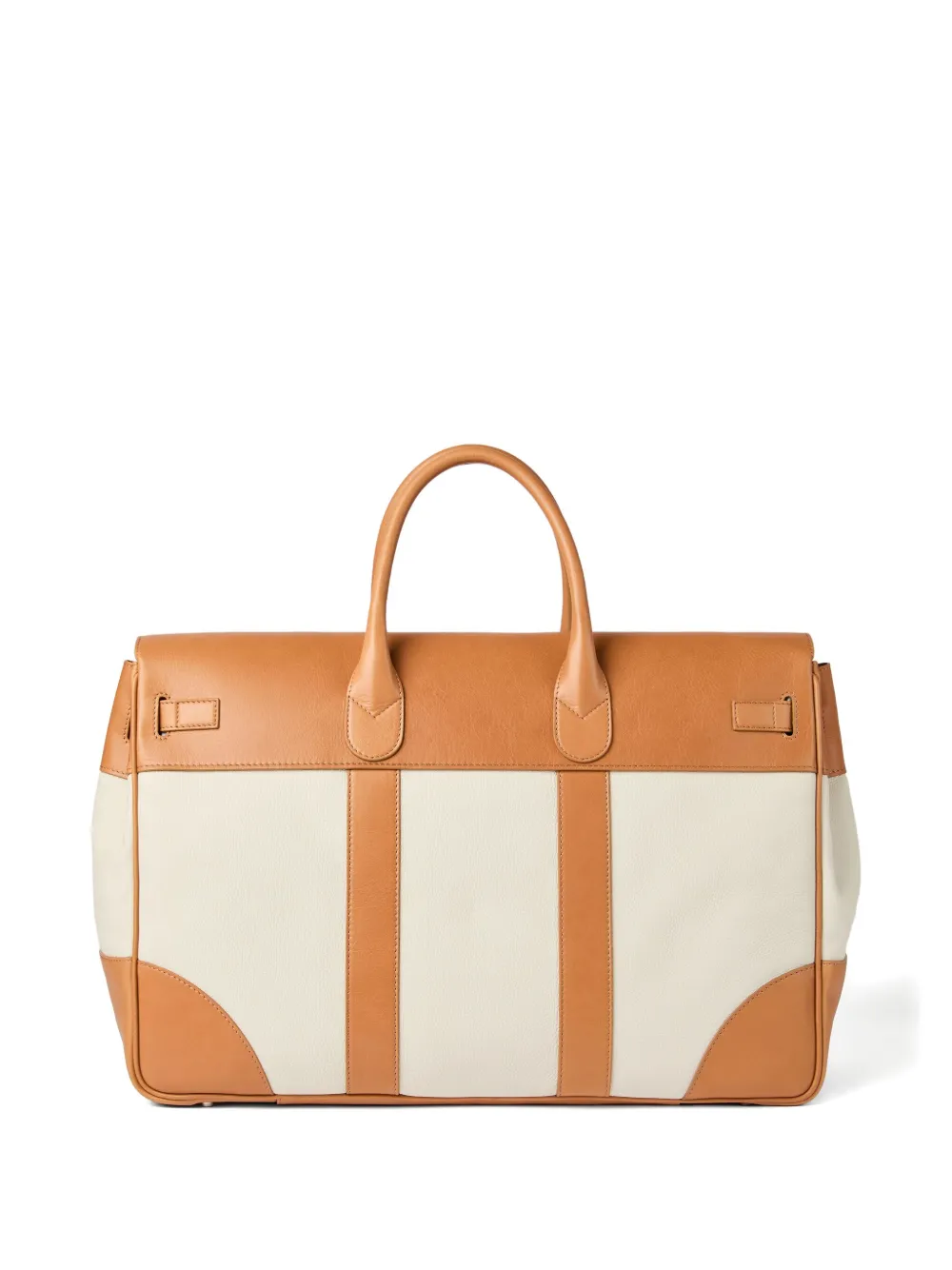 Brunello Cucinelli Canvas reistas met leren afwerking Beige