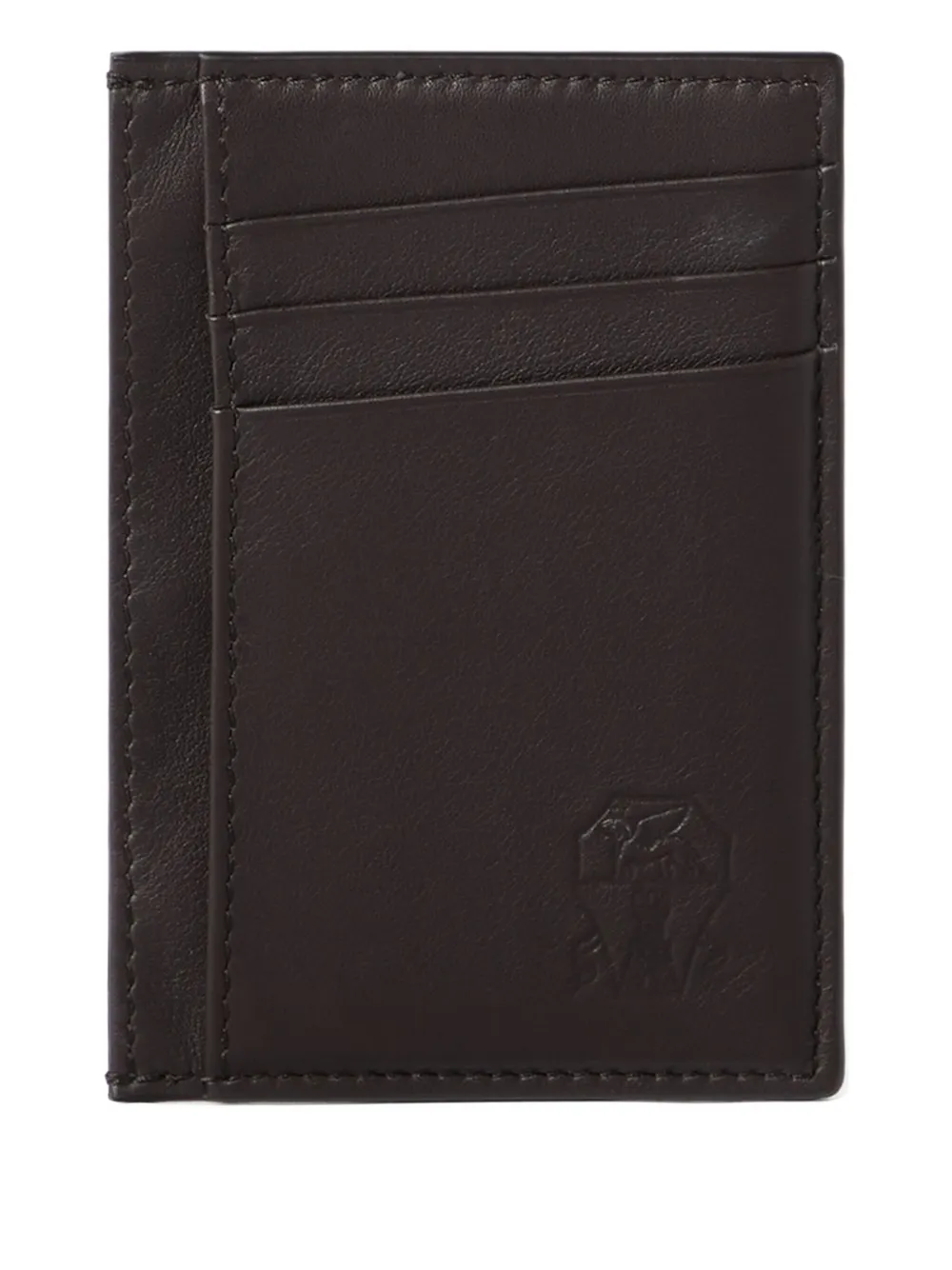 Brunello Cucinelli Leren pasjeshouder Bruin
