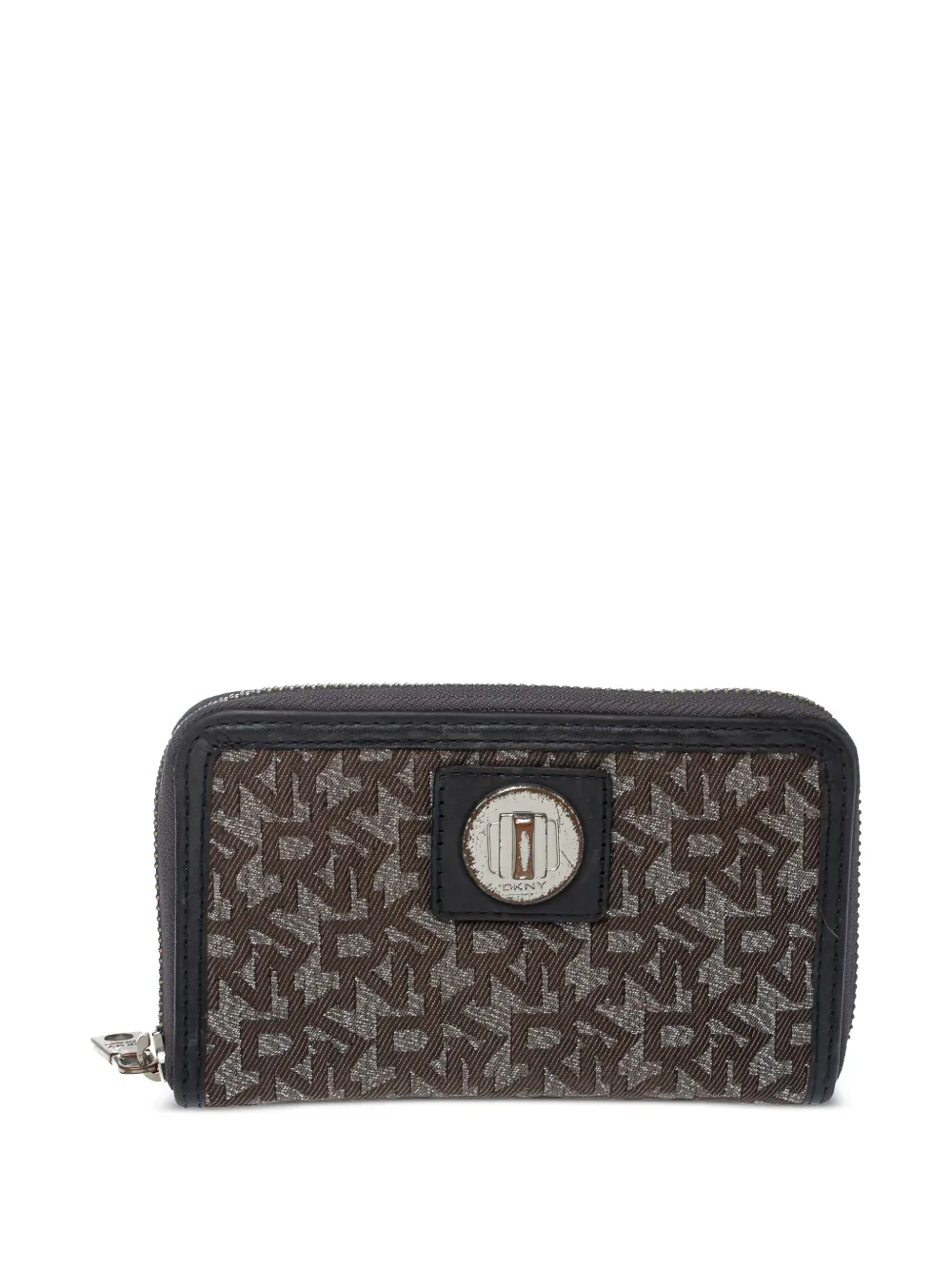 DKNY Vintage monogram-canvas zip wallet | Brown | Image 1
