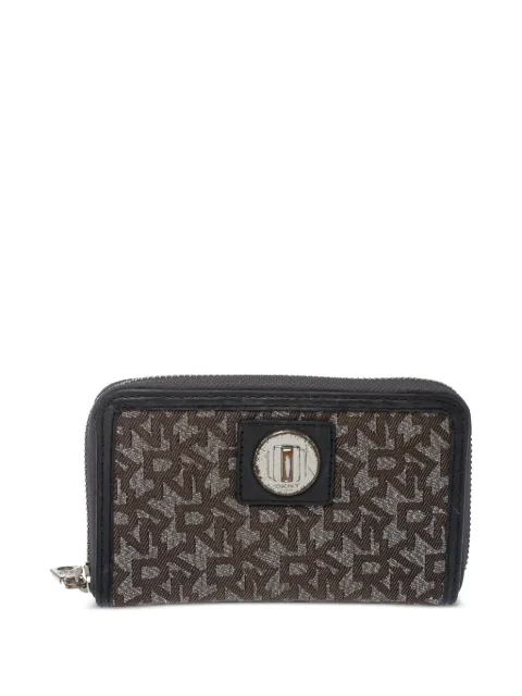 DKNY Vintage monogram-canvas zip wallet