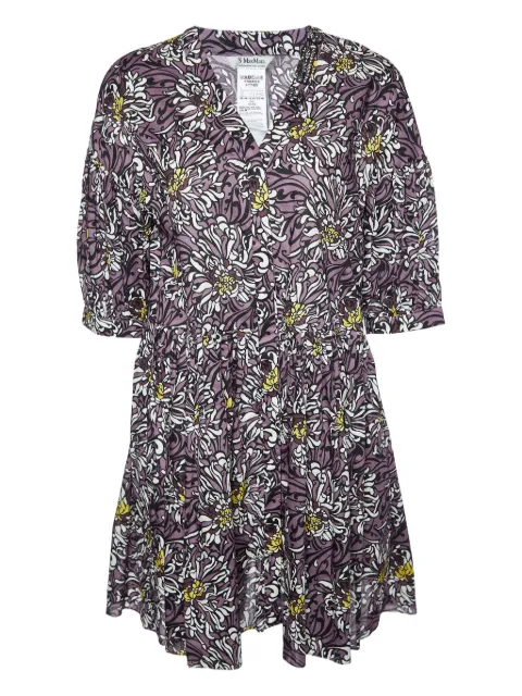 Max Mara floral print button-up dress