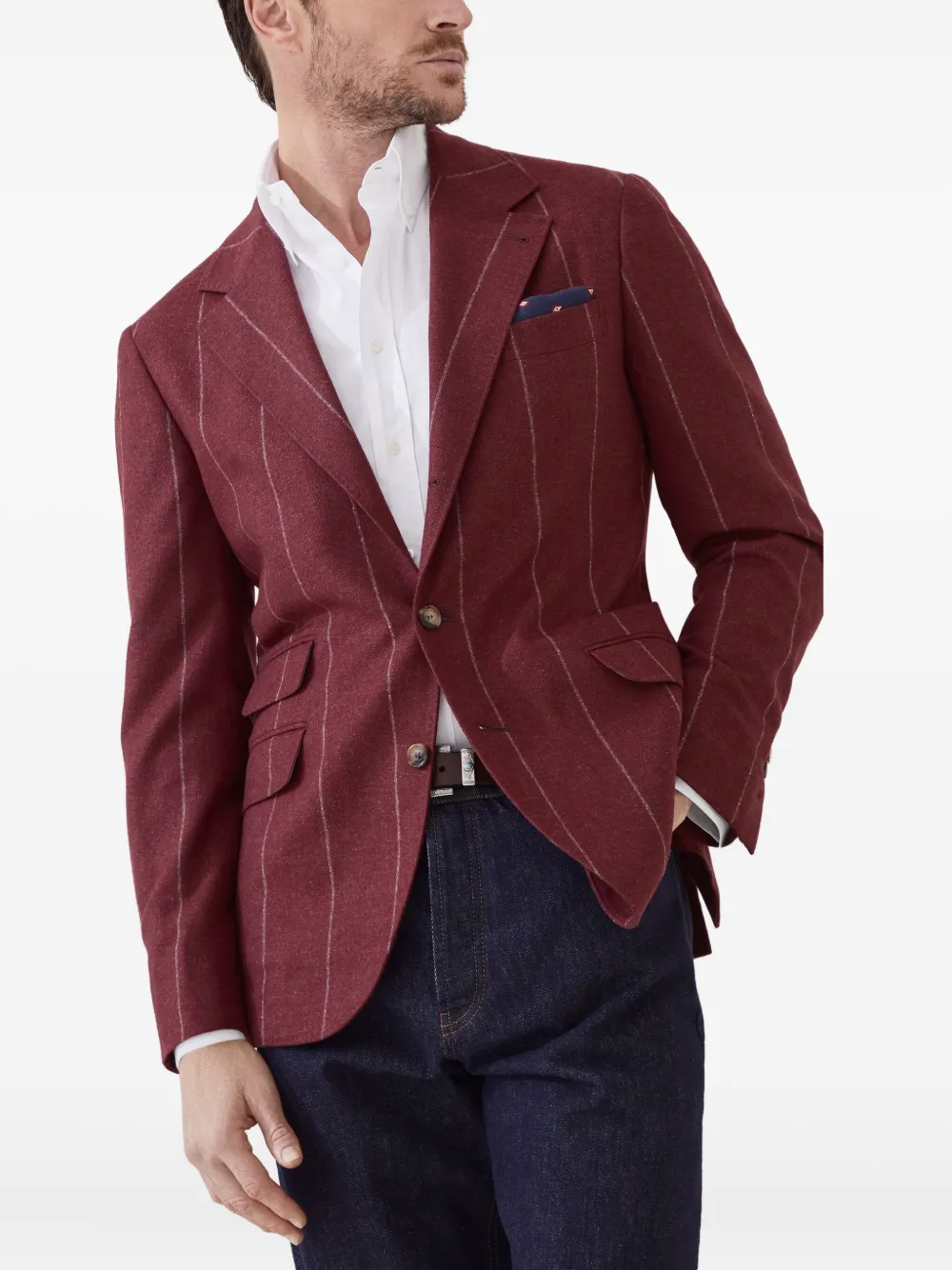 Brunello Cucinelli Cavallo blazer Rood