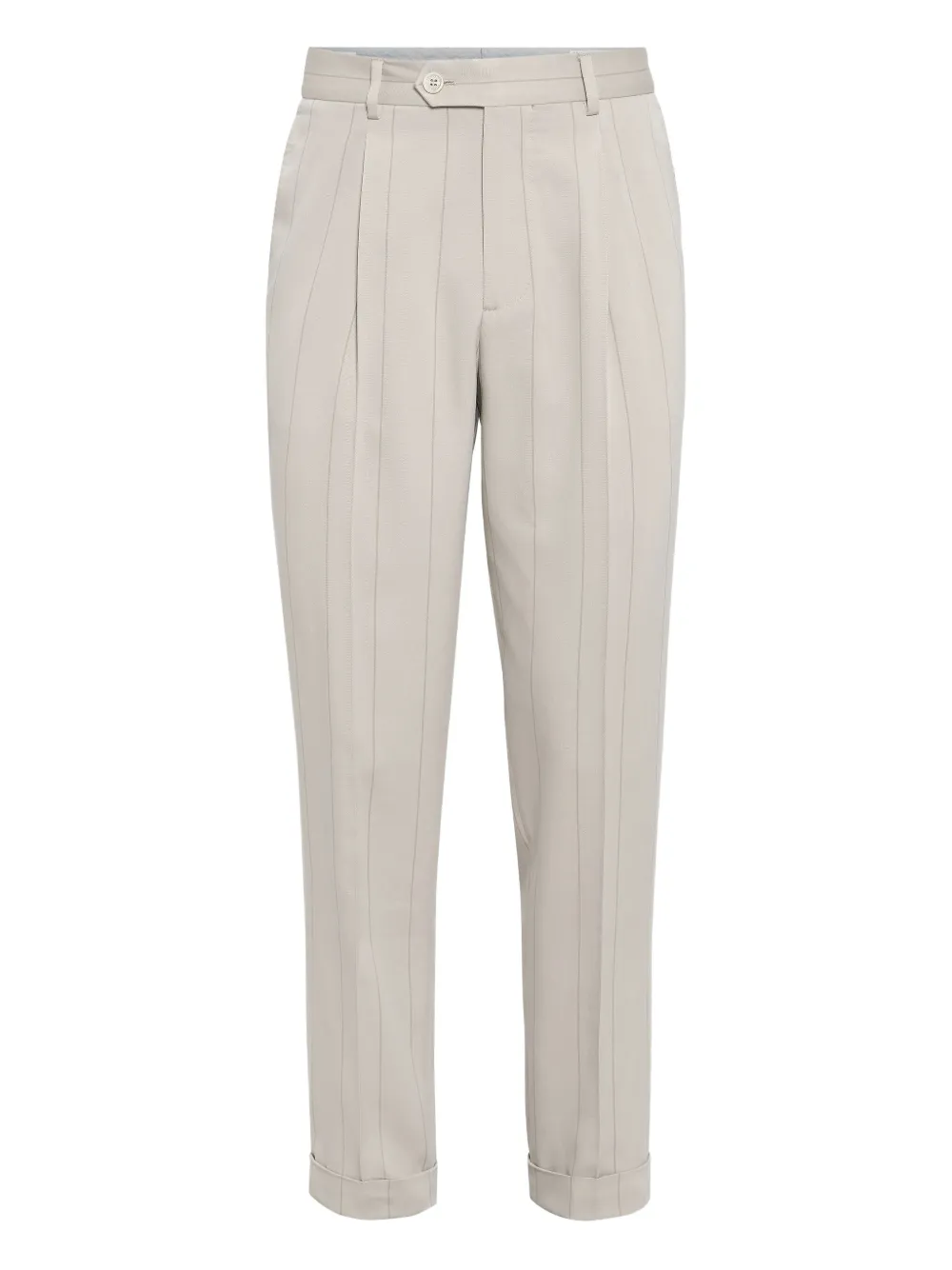 Brunello Cucinelli pinstripe tailored trousers | Neutrals | Image 1