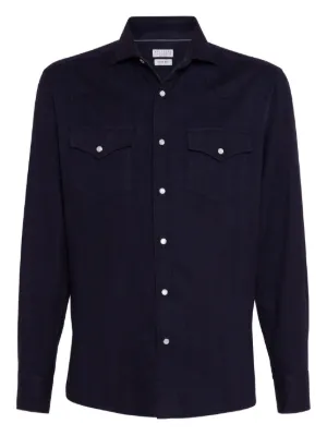Brunello Cucinelli デニムシャツ | ブルー | FARFETCH JP