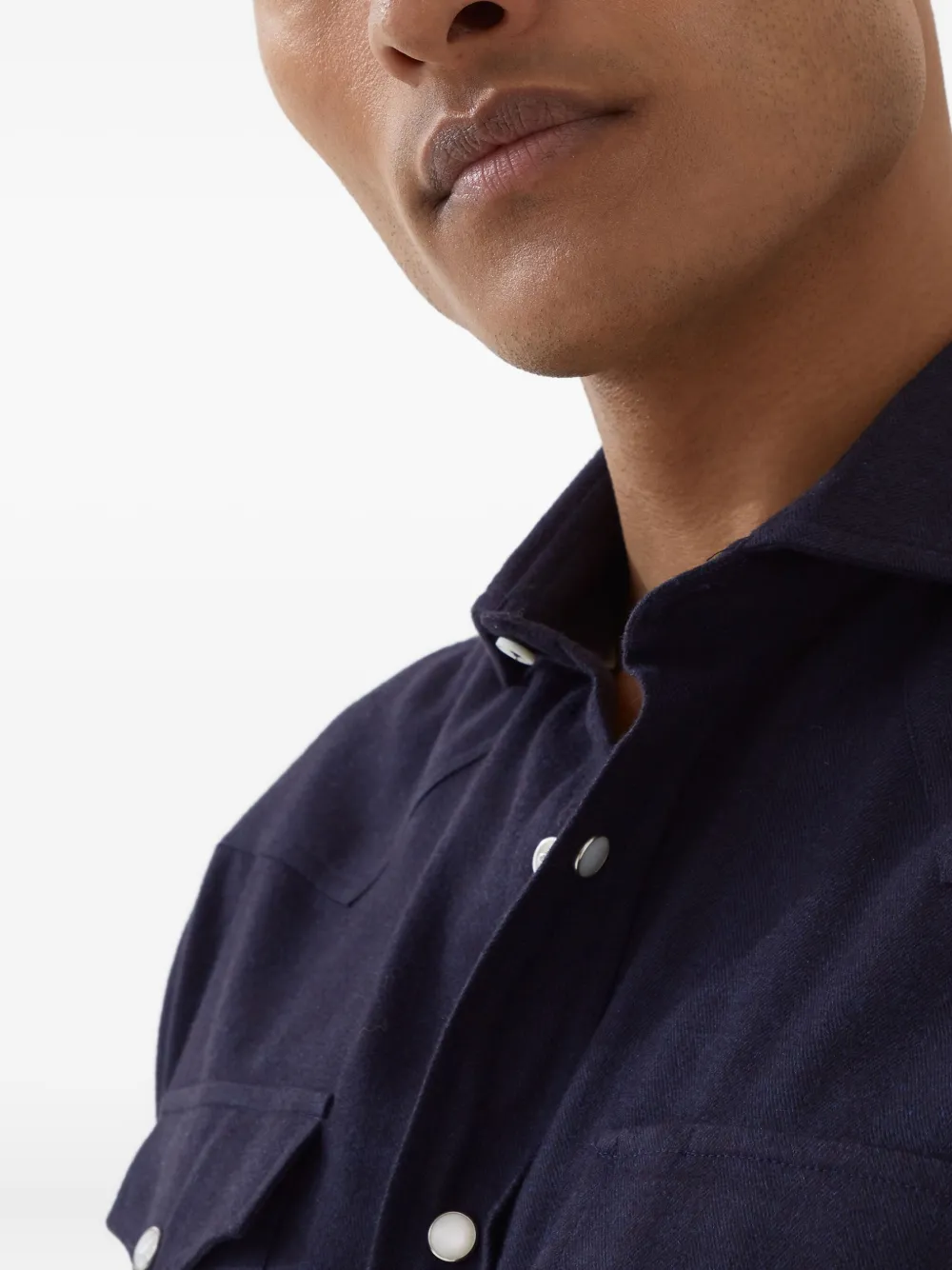 Brunello Cucinelli Easy overhemd Blauw