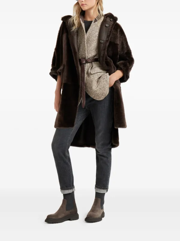 Brunello Cucinelli Fur Coat | Brown | FARFETCH