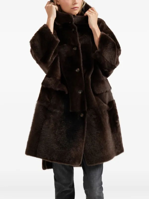 Brunello Cucinelli Fur Coat | Brown | FARFETCH