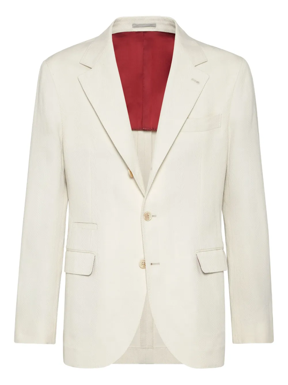 Brunello Cucinelli chevron deconstructed blazer | White | Image 1