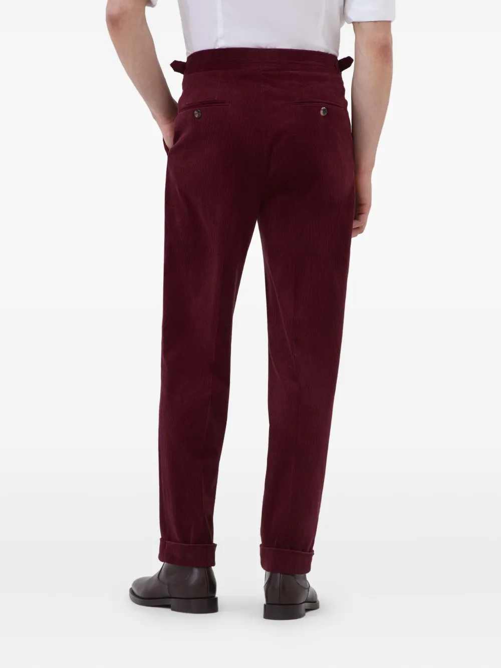 Brunello Cucinelli Ribfluwelen broek Rood