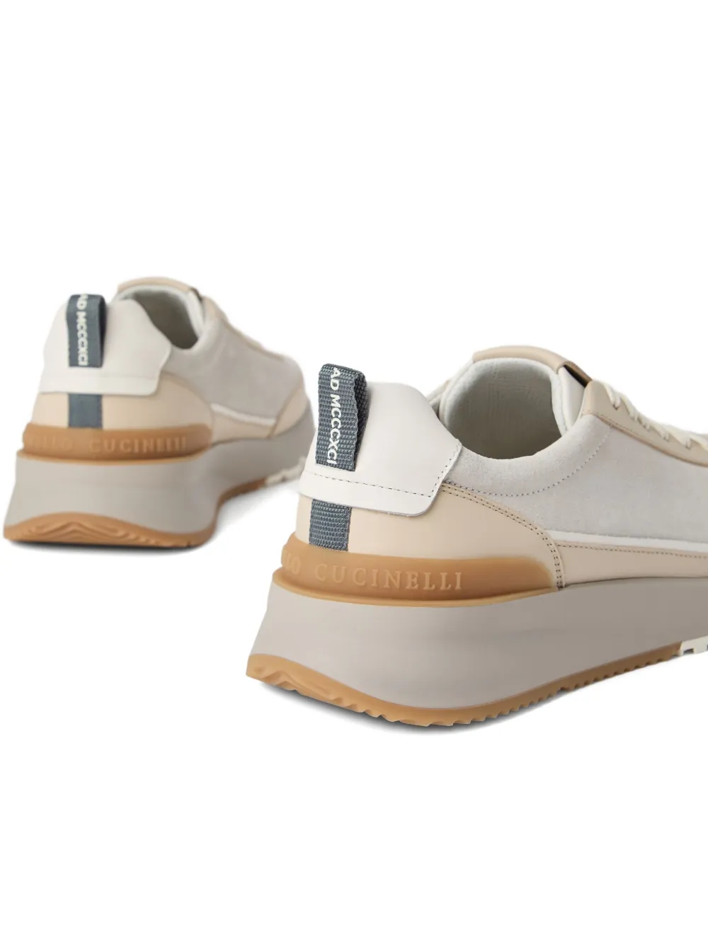 Brunello Cucinelli Sneakers met vlakken Beige
