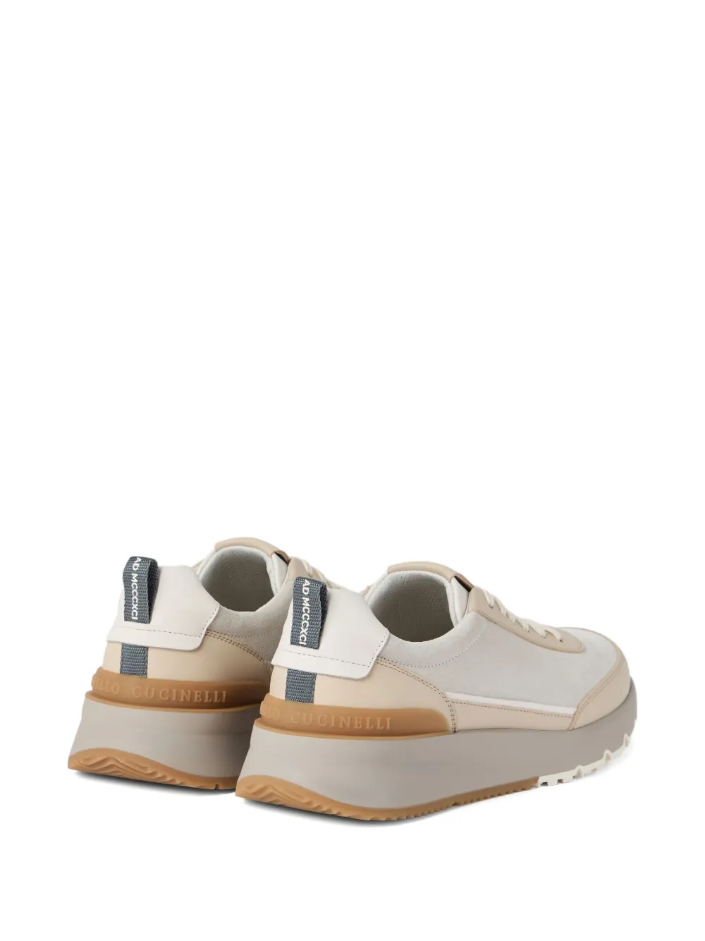 Brunello Cucinelli Sneakers met vlakken Beige