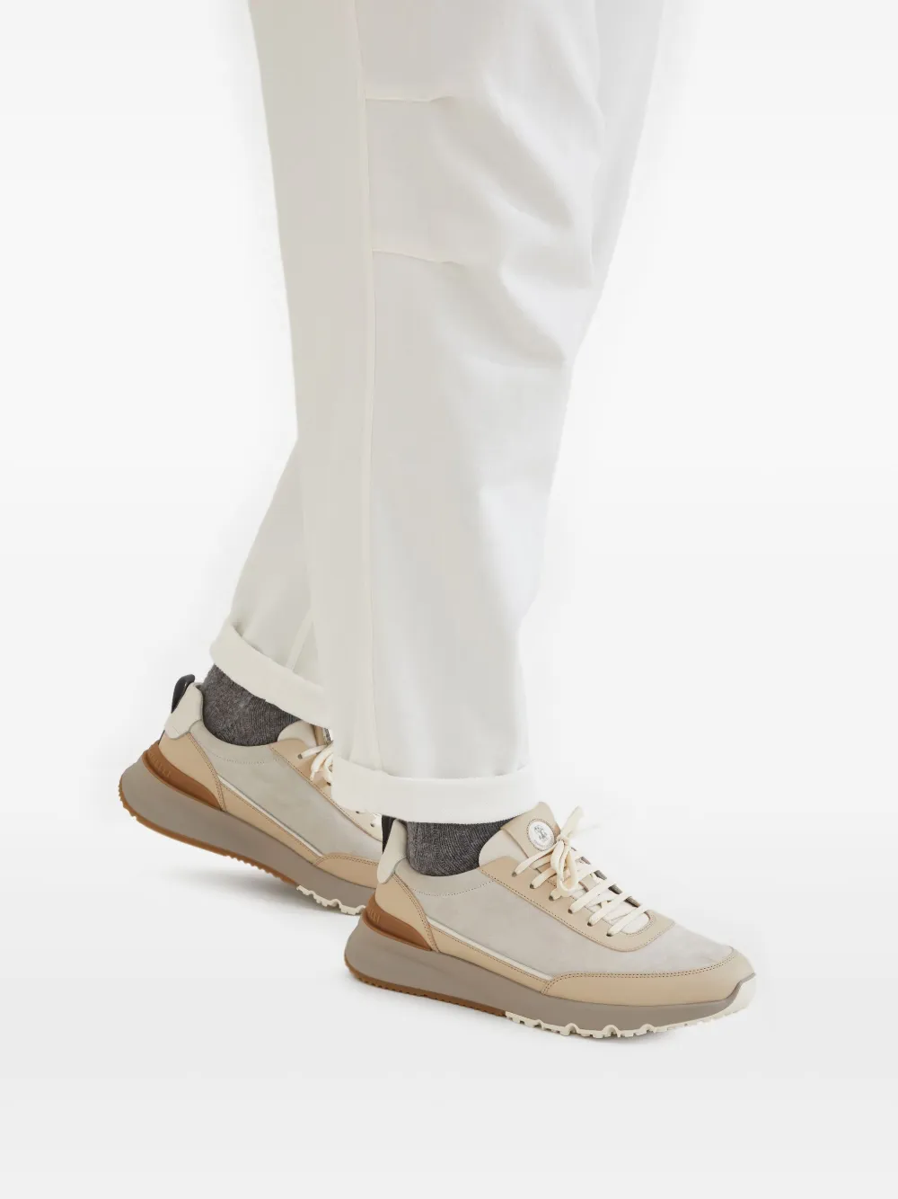 Brunello Cucinelli Sneakers met vlakken Beige