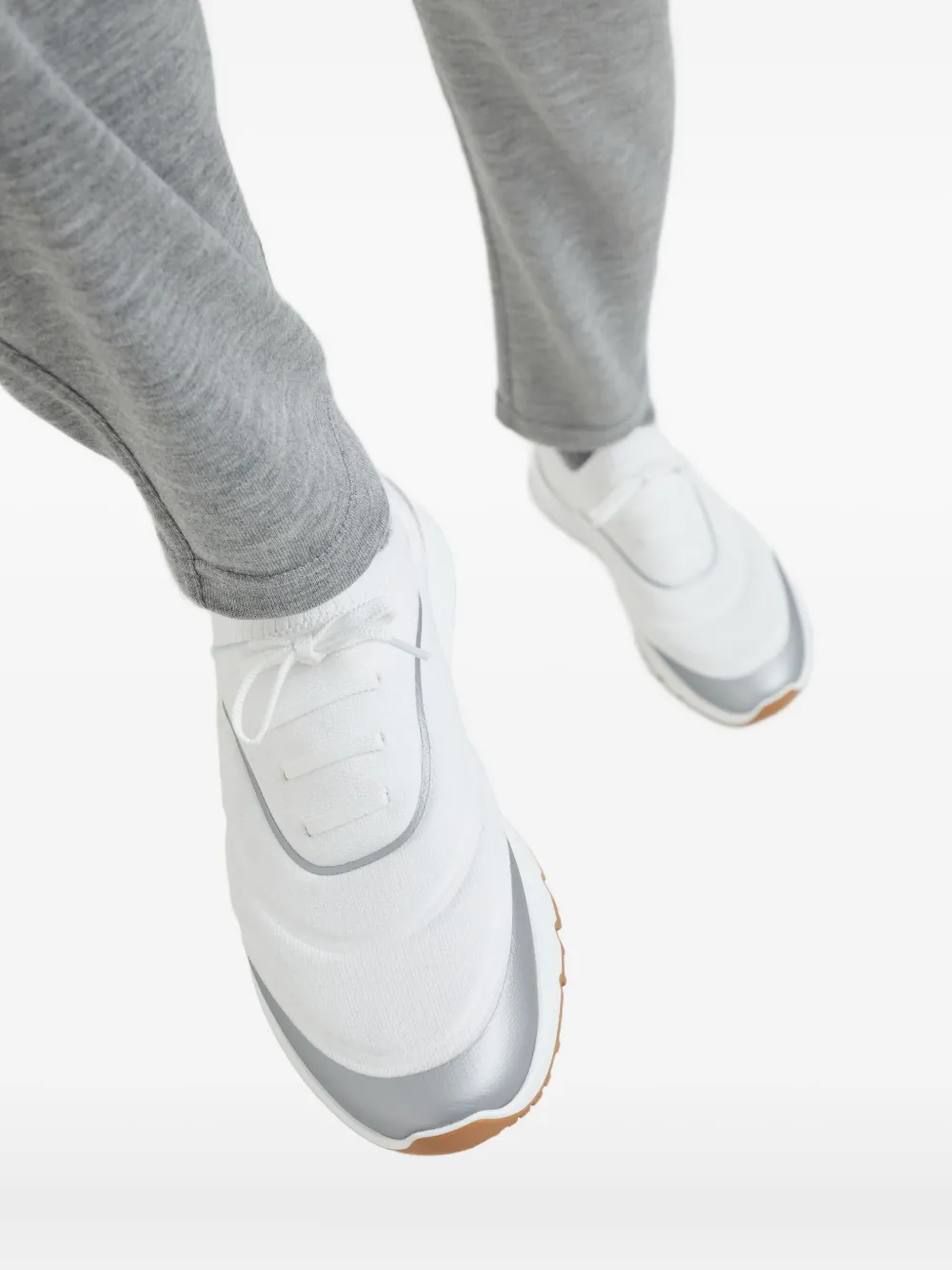 Brunello Cucinelli Gebreide sneakers Wit