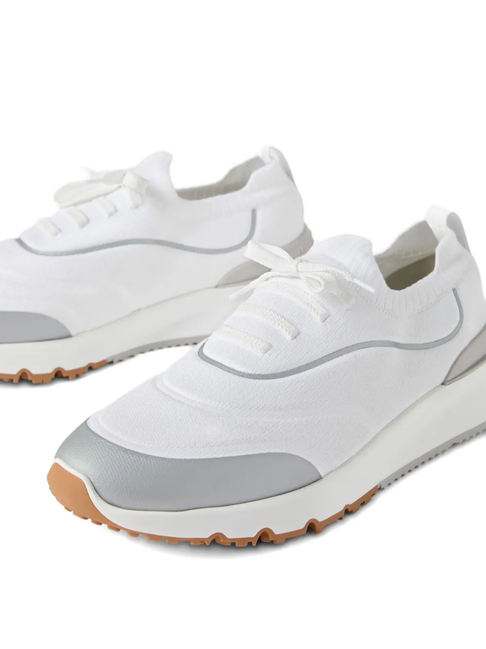 Brunello Cucinelli Gebreide sneakers Wit