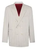 Brunello Cucinelli silk-twill blazer - Neutrals