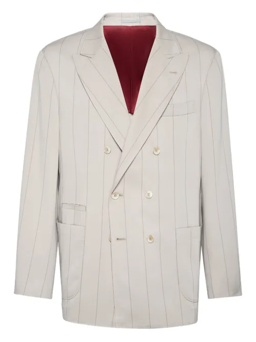 Blazer en soie mélangée - Brunello Cucinelli - Modalova