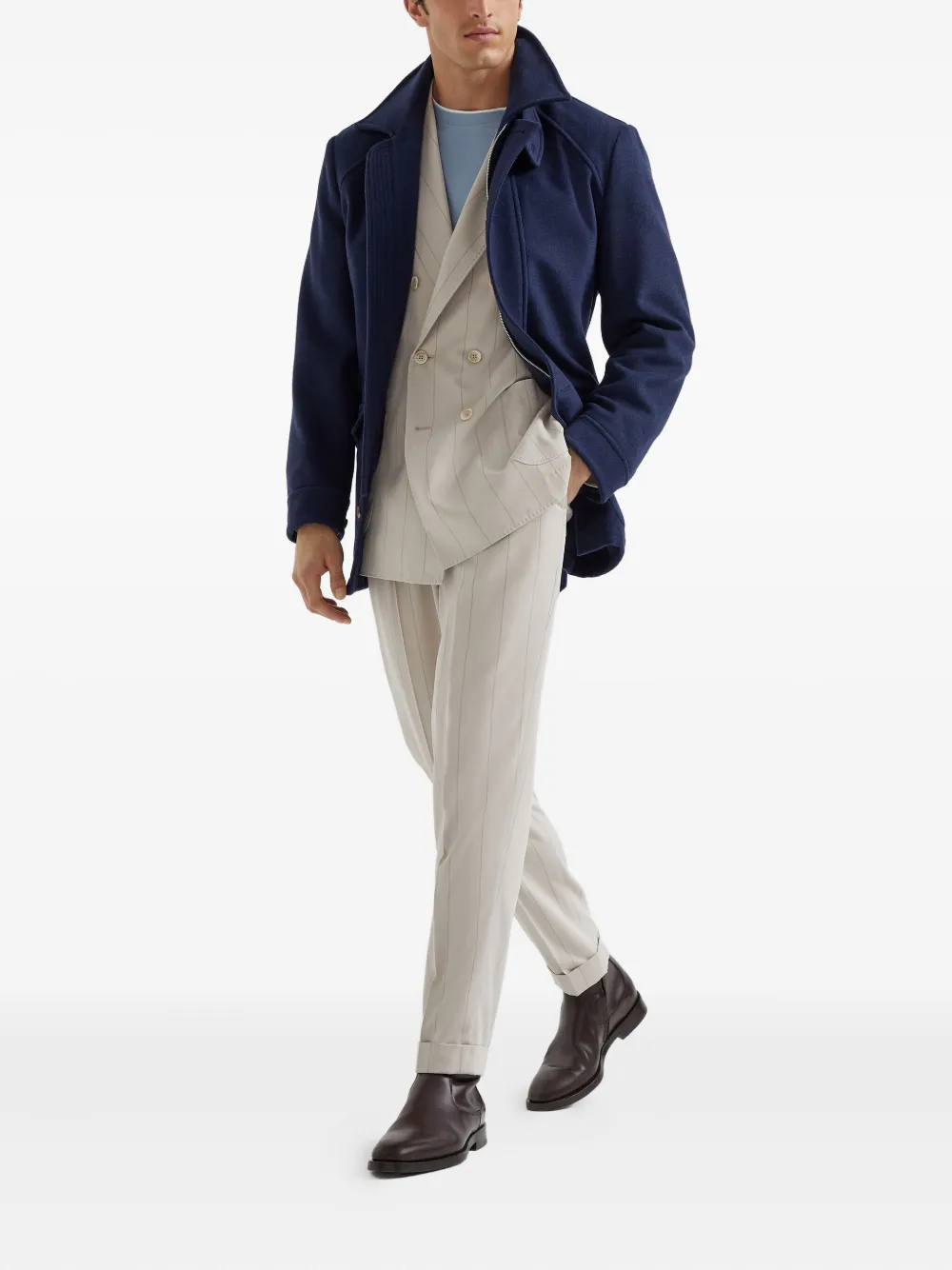 Brunello Cucinelli silk-twill blazer | Blazers | Image 2