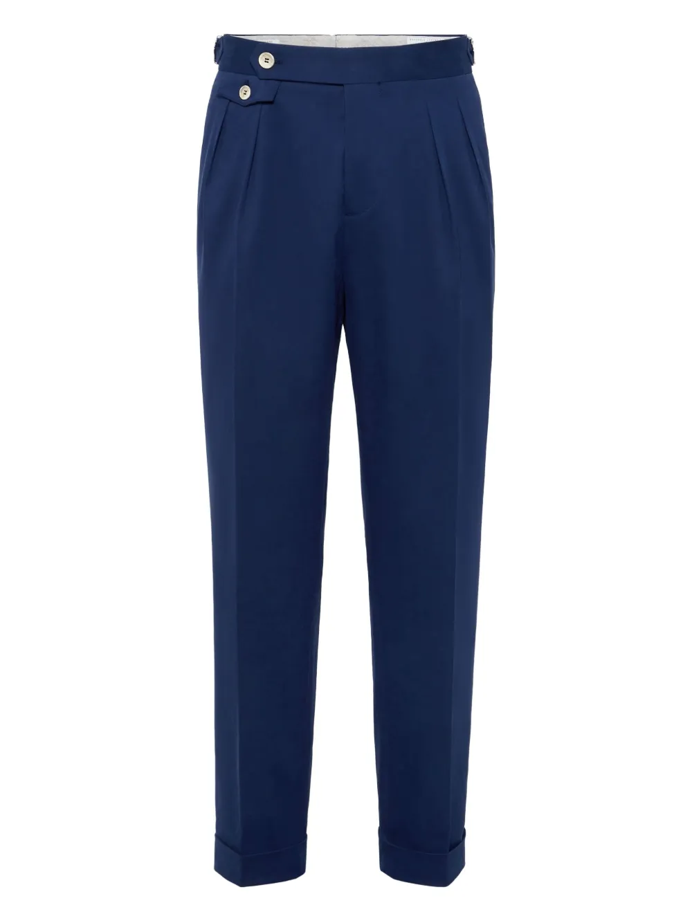 Brunello Cucinelli Pantalon met geplooide voorkant Blauw