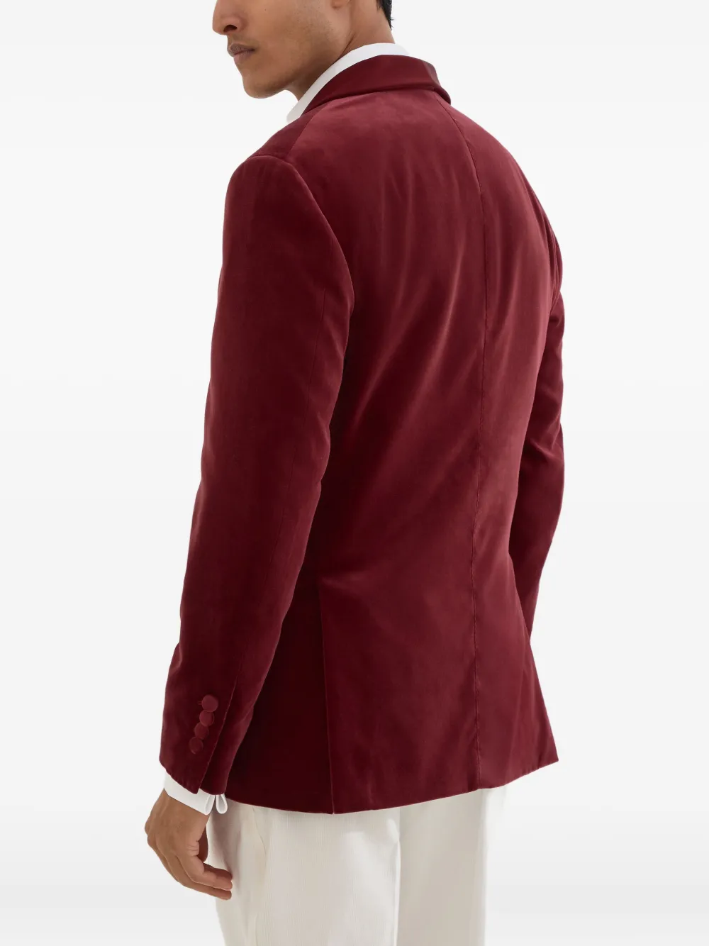 Brunello Cucinelli Fluwelen blazer Rood