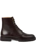 Brunello Cucinelli leather combat boots - Brown
