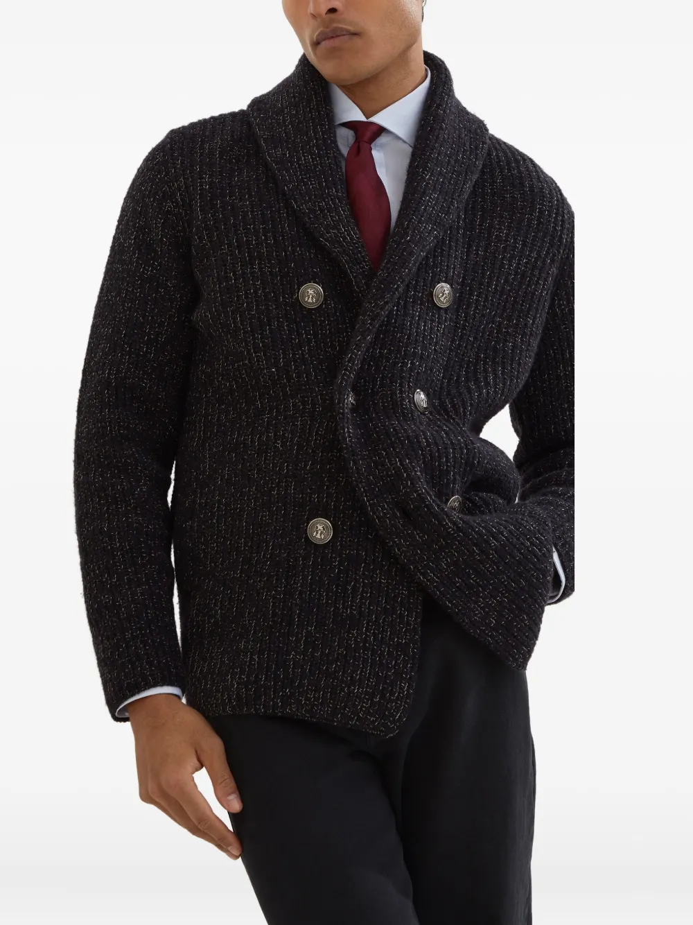 Brunello Cucinelli Vest van zijdeblend Zwart