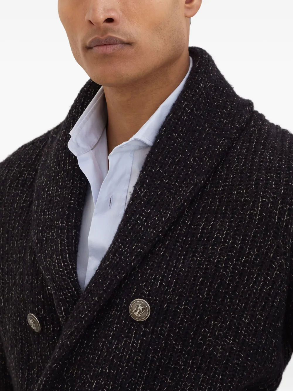 Brunello Cucinelli Vest van zijdeblend Zwart