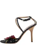 Valentino Garavani Pre-Owned 95mm polka-dot print sandals - Black