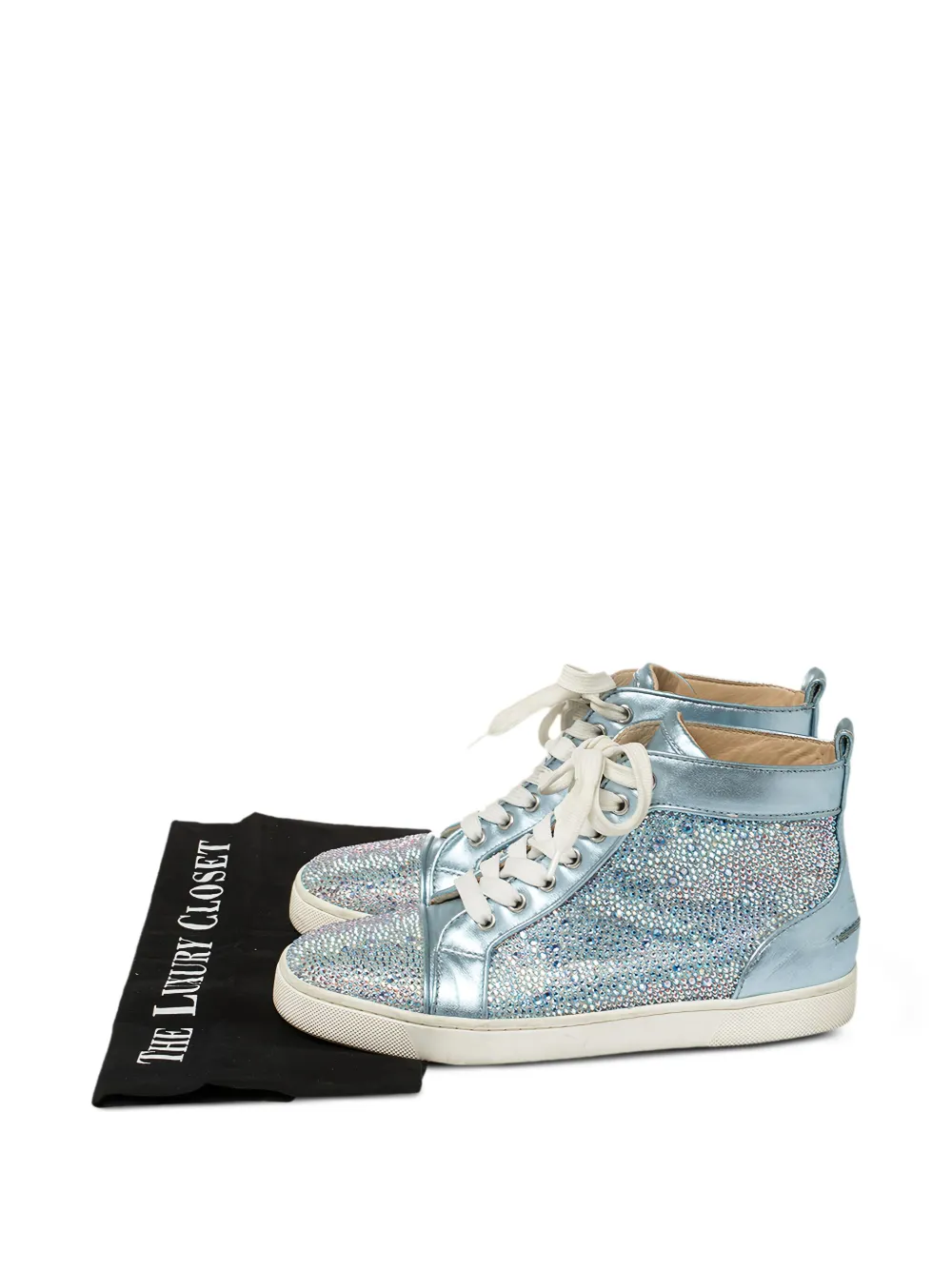 Christian Louboutin Pre-Owned crystal-embellished Sneakers | Blue